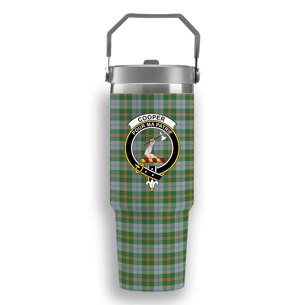ScotsTee Shop Scottish Cooper Dress Dalgleish 2 Crest Tartan Flip Straw Tumbler 20oz 30oz