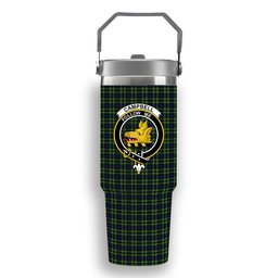 ScotsTee Shop Scottish Campbell of Breadalbane Modern Crest Tartan Flip Straw Tumbler 20oz 30oz
