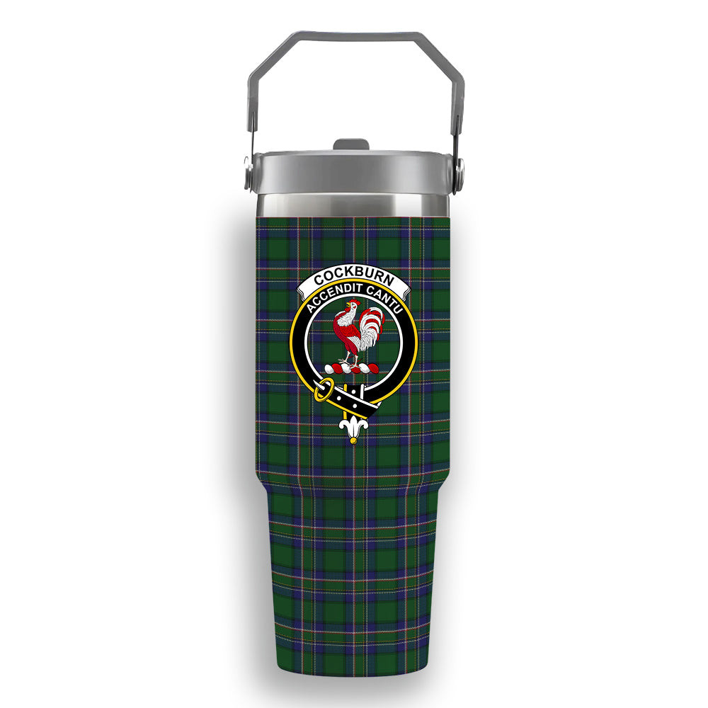 ScotsTee Shop Scottish Cockburn Old Pattern Crest Tartan Flip Straw Tumbler 20oz 30oz