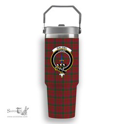 ScotsTee Shop Scottish Dalziel 2 Crest Tartan Flip Straw Tumbler 20oz 30oz