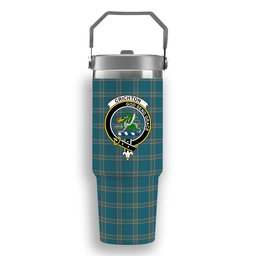 ScotsTee Shop Scottish Crichton Ancient Crest Tartan Flip Straw Tumbler 20oz 30oz