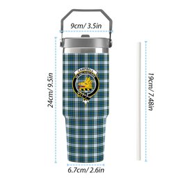 ScotsTee Shop Scottish Campbell Dress Ancient 02 Crest Tartan Flip Straw Tumbler 20oz 30oz