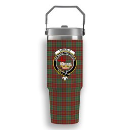 ScotsTee Shop Scottish Donald of Kingsburgh Crest Tartan Flip Straw Tumbler 20oz 30oz