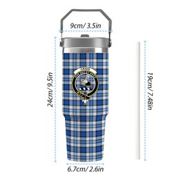 ScotsTee Shop Scottish Craig Paisley Modern Crest Tartan Flip Straw Tumbler 20oz 30oz