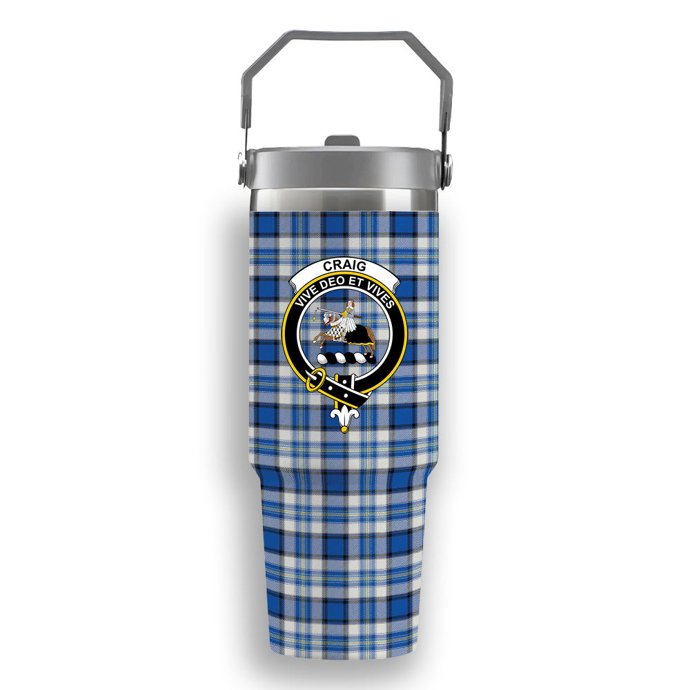 ScotsTee Shop Scottish Craig Paisley Modern Crest Tartan Flip Straw Tumbler 20oz 30oz