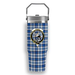ScotsTee Shop Scottish Craig Paisley Modern Crest Tartan Flip Straw Tumbler 20oz 30oz