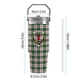 ScotsTee Shop Scottish Crawford Arisaid Dance Ancient Crest Tartan Flip Straw Tumbler 20oz 30oz