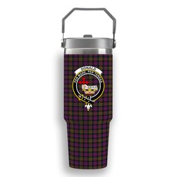 ScotsTee Shop Scottish Donald Modern Crest Tartan Flip Straw Tumbler 20oz 30oz