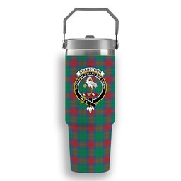 ScotsTee Shop Scottish Cranstoun Dress Ancient Crest Tartan Flip Straw Tumbler 20oz 30oz
