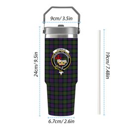 ScotsTee Shop Scottish Donald Crest Tartan Flip Straw Tumbler 20oz 30oz
