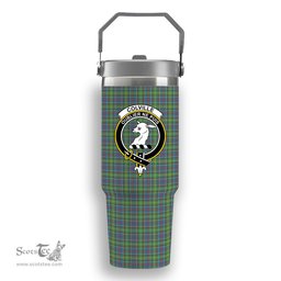 ScotsTee Shop Scottish Colville Crest Tartan Flip Straw Tumbler 20oz 30oz