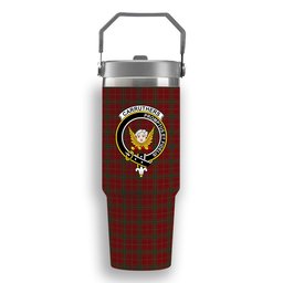 ScotsTee Shop Scottish Carruthers Crest Tartan Flip Straw Tumbler 20oz 30oz