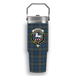ScotsTee Shop Scottish Cochrane Hunting Modern Crest Tartan Flip Straw Tumbler 20oz 30oz