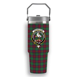 ScotsTee Shop Scottish Cranston Dress Crest Tartan Flip Straw Tumbler 20oz 30oz