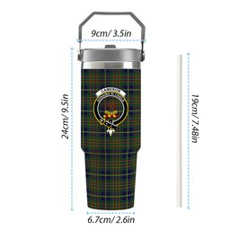 ScotsTee Shop Scottish Cameron of Lochiel Hunting Modern Crest Tartan Flip Straw Tumbler 20oz 30oz