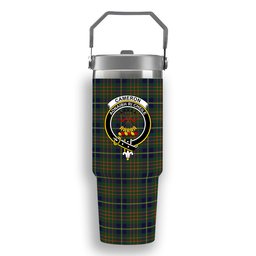 ScotsTee Shop Scottish Cameron of Lochiel Hunting Modern Crest Tartan Flip Straw Tumbler 20oz 30oz