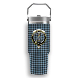 ScotsTee Shop Scottish Clark Ancient Crest Tartan Flip Straw Tumbler 20oz 30oz
