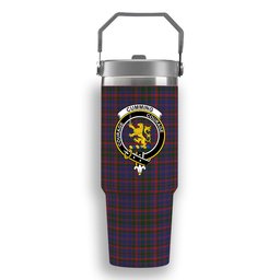 ScotsTee Shop Scottish Cumming 1810 Crest Tartan Flip Straw Tumbler 20oz 30oz