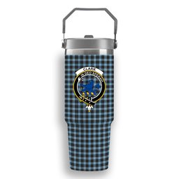 ScotsTee Shop Scottish Clark (Lion) Ancient Crest Tartan Flip Straw Tumbler 20oz 30oz