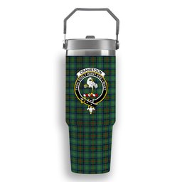 ScotsTee Shop Scottish Cranston Modern Crest Tartan Flip Straw Tumbler 20oz 30oz