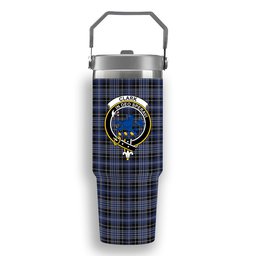 ScotsTee Shop Scottish Clark (Lion) Crest Tartan Flip Straw Tumbler 20oz 30oz