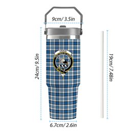 ScotsTee Shop Scottish Craig Paisley Ancient Crest Tartan Flip Straw Tumbler 20oz 30oz