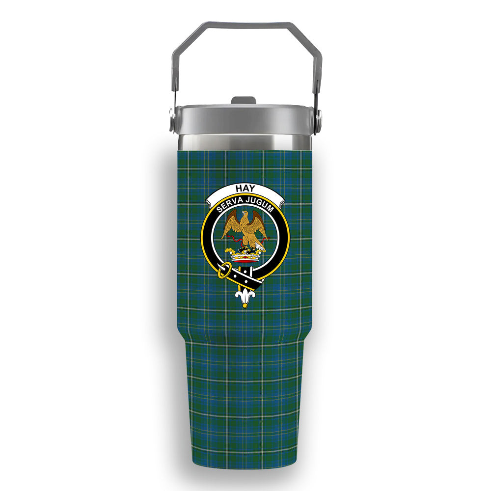 ScotsTee Shop Scottish Hay Hunting Crest Tartan Flip Straw Tumbler 20oz 30oz