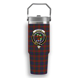 ScotsTee Shop Scottish Fraser 1800 Crest Tartan Flip Straw Tumbler 20oz 30oz