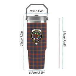 ScotsTee Shop Scottish Fraser Hunting Modern Crest Tartan Flip Straw Tumbler 20oz 30oz