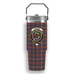 ScotsTee Shop Scottish Fraser Hunting Modern Crest Tartan Flip Straw Tumbler 20oz 30oz