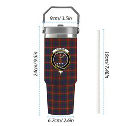 ScotsTee Shop Scottish Fraser of Lovat Crest Tartan Flip Straw Tumbler 20oz 30oz