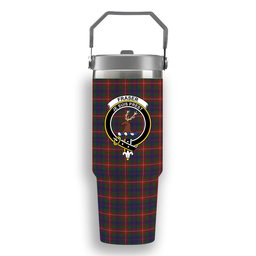 ScotsTee Shop Scottish Fraser of Lovat Crest Tartan Flip Straw Tumbler 20oz 30oz