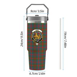 ScotsTee Shop Scottish Gow Ancient Crest Tartan Flip Straw Tumbler 20oz 30oz