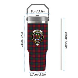 ScotsTee Shop Scottish Fraser of Struy Crest Tartan Flip Straw Tumbler 20oz 30oz