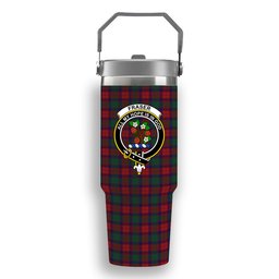 ScotsTee Shop Scottish Fraser of Struy Crest Tartan Flip Straw Tumbler 20oz 30oz