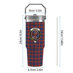 ScotsTee Shop Scottish Fraser of Lovat Modern Crest Tartan Flip Straw Tumbler 20oz 30oz
