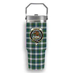 ScotsTee Shop Scottish Graham Dress Ancient Crest Tartan Flip Straw Tumbler 20oz 30oz