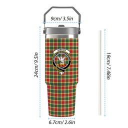 ScotsTee Shop Scottish Gibson Modern Crest Tartan Flip Straw Tumbler 20oz 30oz