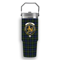 ScotsTee Shop Scottish Gow Hunting 2 Crest Tartan Flip Straw Tumbler 20oz 30oz