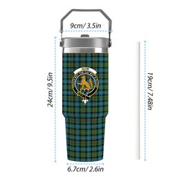 ScotsTee Shop Scottish Gow Hunting Ancient Crest Tartan Flip Straw Tumbler 20oz 30oz