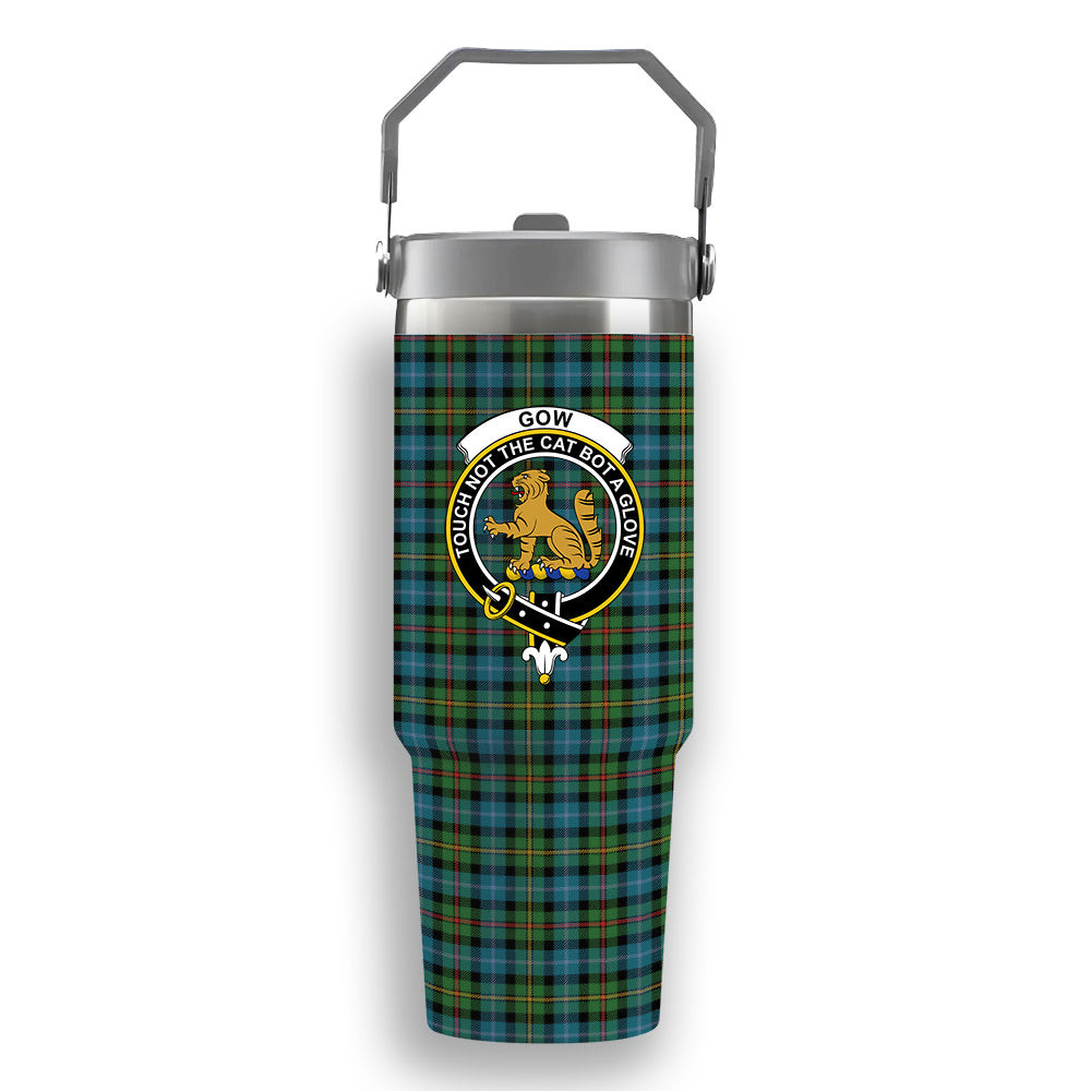 ScotsTee Shop Scottish Gow Hunting Ancient Crest Tartan Flip Straw Tumbler 20oz 30oz