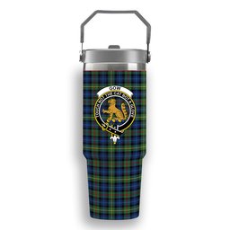ScotsTee Shop Scottish Gow Hunting Modern Crest Tartan Flip Straw Tumbler 20oz 30oz