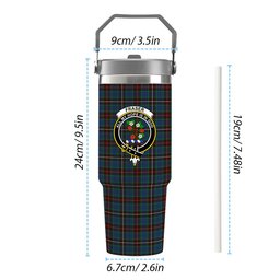 ScotsTee Shop Scottish Fraser Hunting Ancient Crest Tartan Flip Straw Tumbler 20oz 30oz