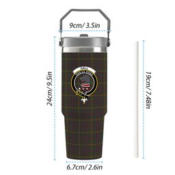 ScotsTee Shop Scottish Hall 1994 Crest Tartan Flip Straw Tumbler 20oz 30oz