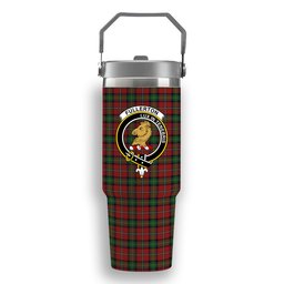 ScotsTee Shop Scottish Fullerton Crest Tartan Flip Straw Tumbler 20oz 30oz