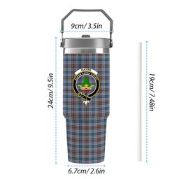 ScotsTee Shop Scottish Gayre Hunting Ancient Crest Tartan Flip Straw Tumbler 20oz 30oz