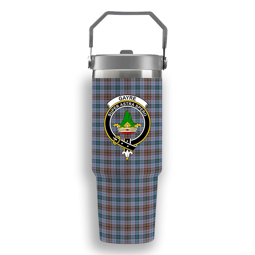 ScotsTee Shop Scottish Gayre Hunting Ancient Crest Tartan Flip Straw Tumbler 20oz 30oz