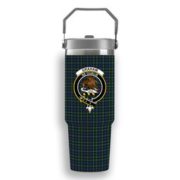 ScotsTee Shop Scottish Graham of Montrose 3 Crest Tartan Flip Straw Tumbler 20oz 30oz