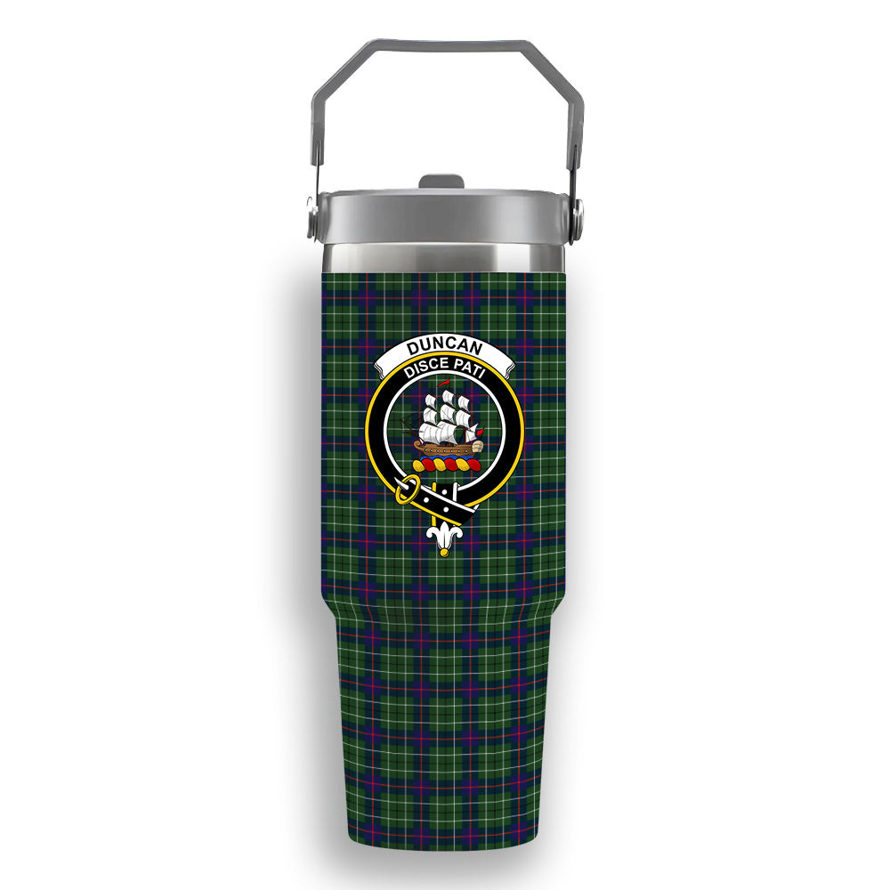 ScotsTee Shop Scottish Duncan Crest Tartan Flip Straw Tumbler 20oz 30oz