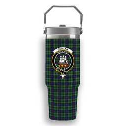 ScotsTee Shop Scottish Duncan Crest Tartan Flip Straw Tumbler 20oz 30oz